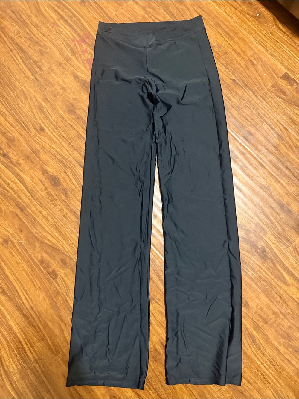 Black High-Waist Wide-Leg Yoga Pants
